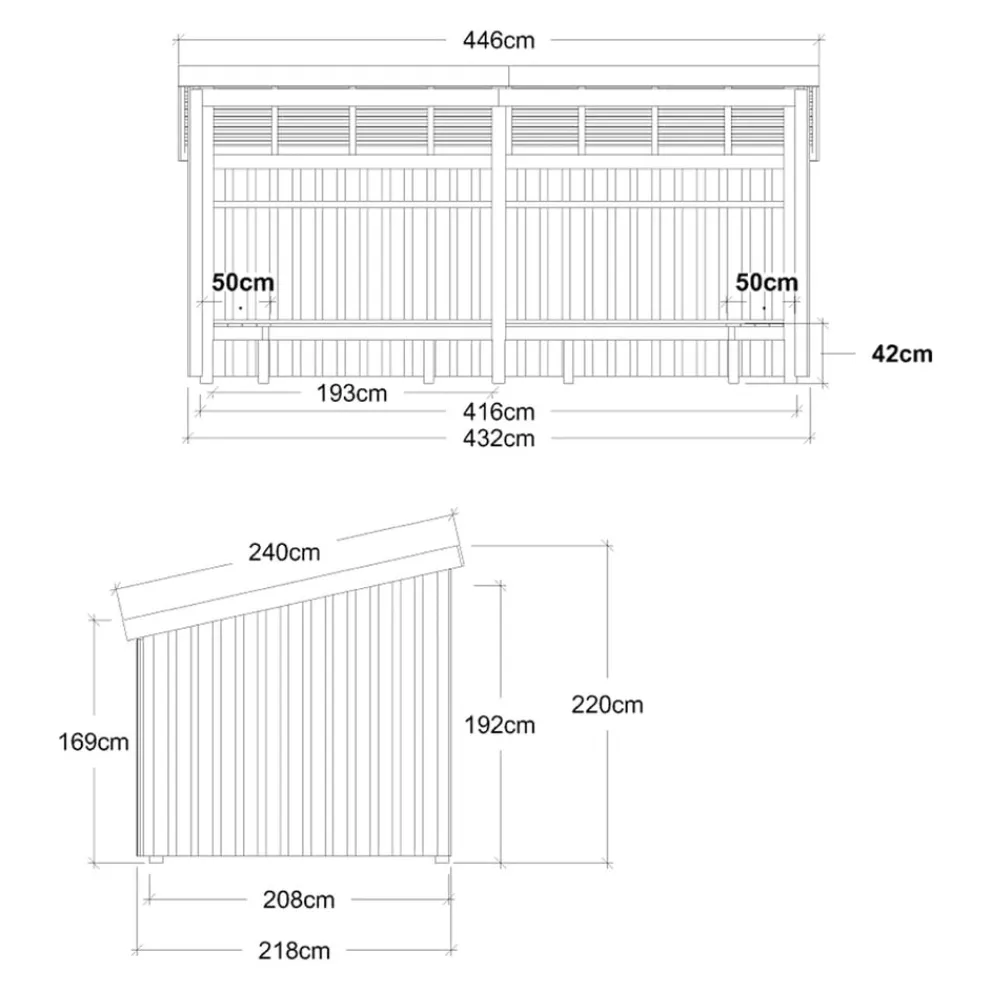 PLUS Gartenhaus Nordic fichtefarbig New