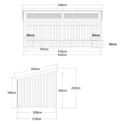 PLUS Gartenhaus Nordic fichtefarbig Discount