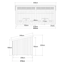 PLUS Gartenhaus Nordic fichtefarbig Sale
