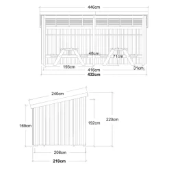 PLUS Gartenhaus Nordic fichtefarbig New