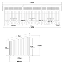 PLUS Gartenhaus Nordic fichtefarbig