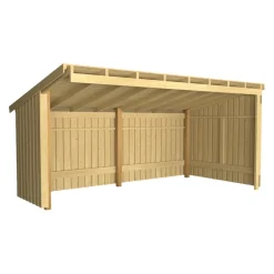 PLUS Gartenhaus Wandmodell fichtefarbig Outlet
