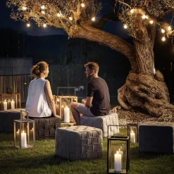 Cane-line Gartenhocker Cube dunkelgrau Online