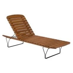 Houe Gartenliege Molo bambusfarbig, schwarz New
