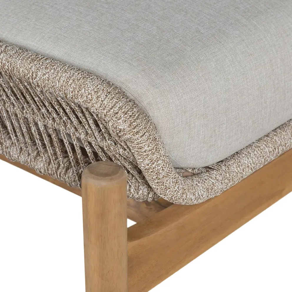 edy&liv Gartenliege Terracina akaziefarbig, graubeige Hot
