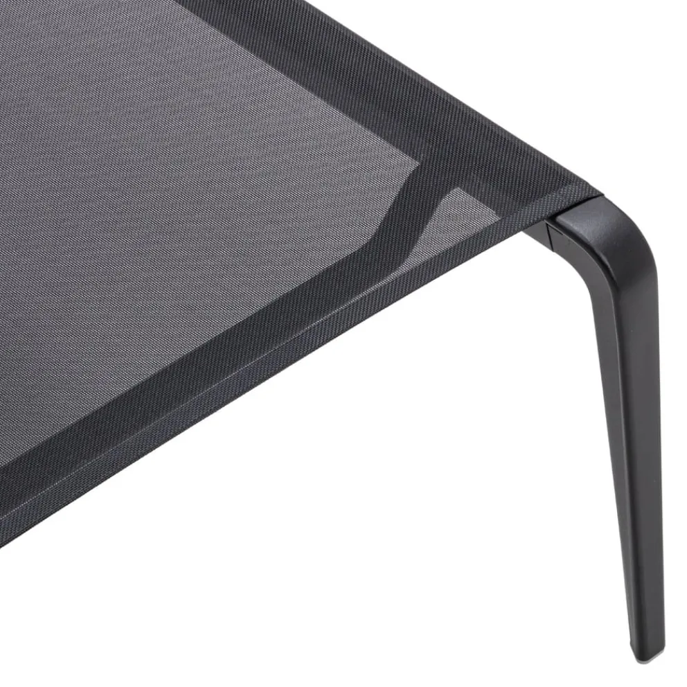 Fast Gartenliege Ushuaia Alluminio 2 nero, Batyline BNE nero New