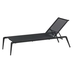 Fast Gartenliege Ushuaia Alluminio 2 nero, Batyline BNE nero New