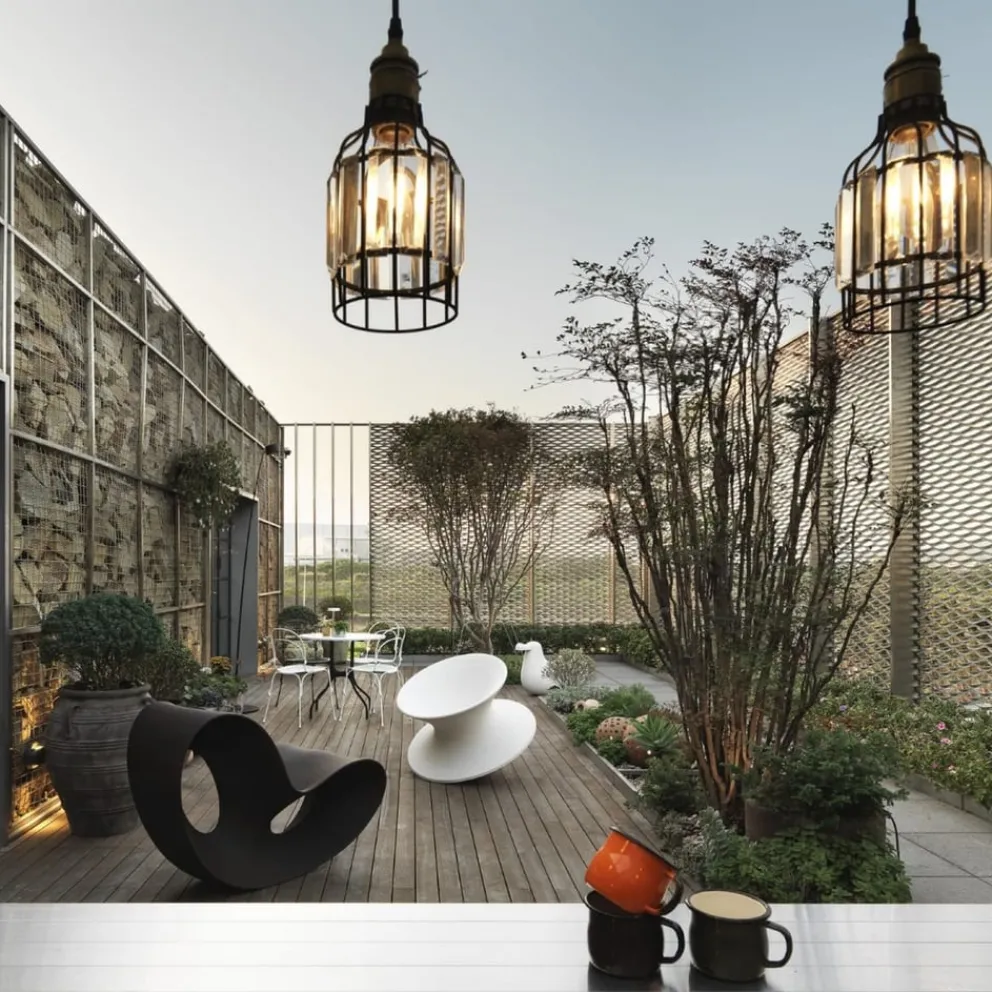 Magis Gartenschaukelstuhl Voido braun Clearance