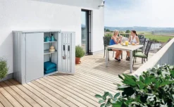 Biohort Gartenschrank Romeo M High silber