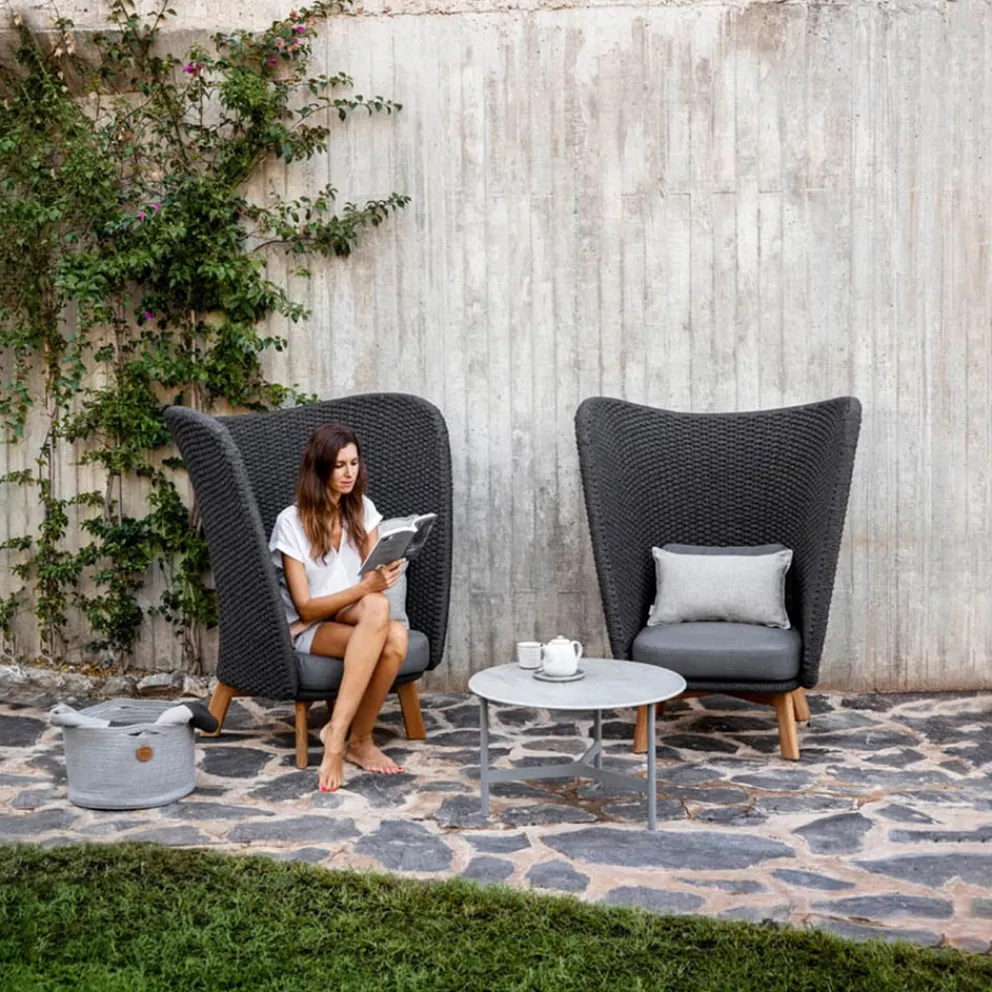 Cane-line Gartensessel Peacock Dark grey, Dark grey YN145 Sale
