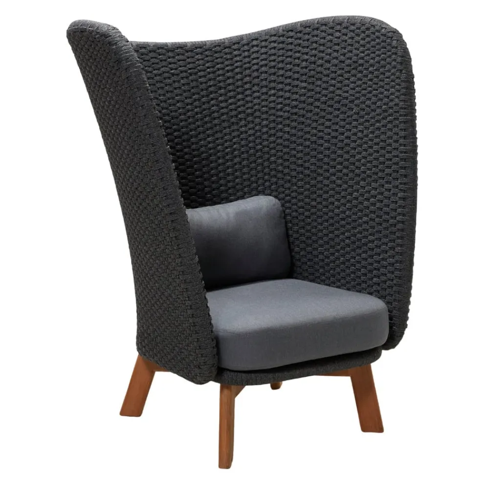 Cane-line Gartensessel Peacock Dark grey, Dark grey YN145 Sale