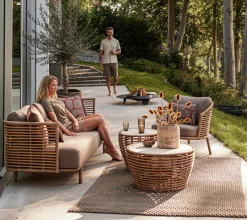 Cane-line Gartensessel Sense naturel, taupe Sale