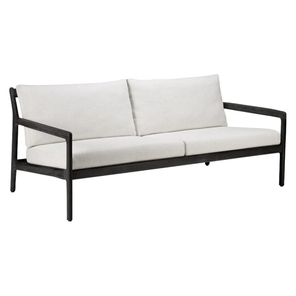 Ethnicraft Gartensofa Jack off-white, schwarz