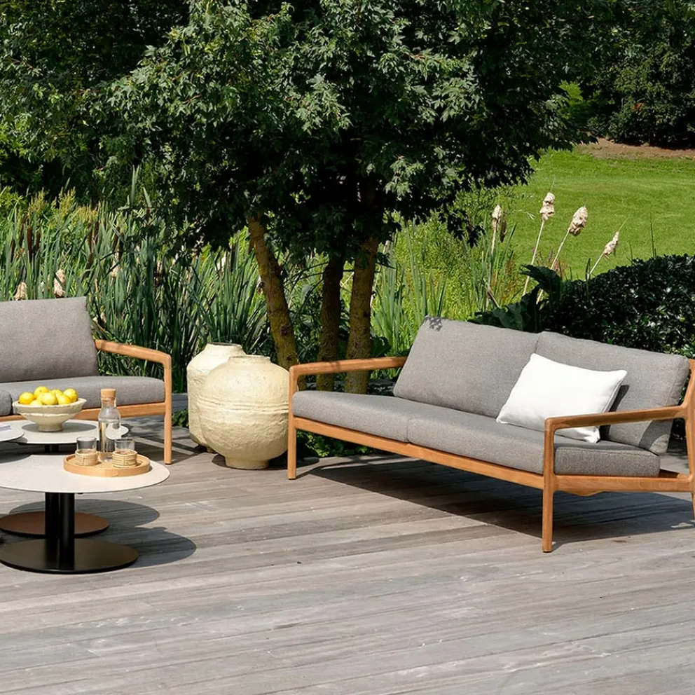 Ethnicraft Gartensofa Jack braun, dunkelgrau Discount