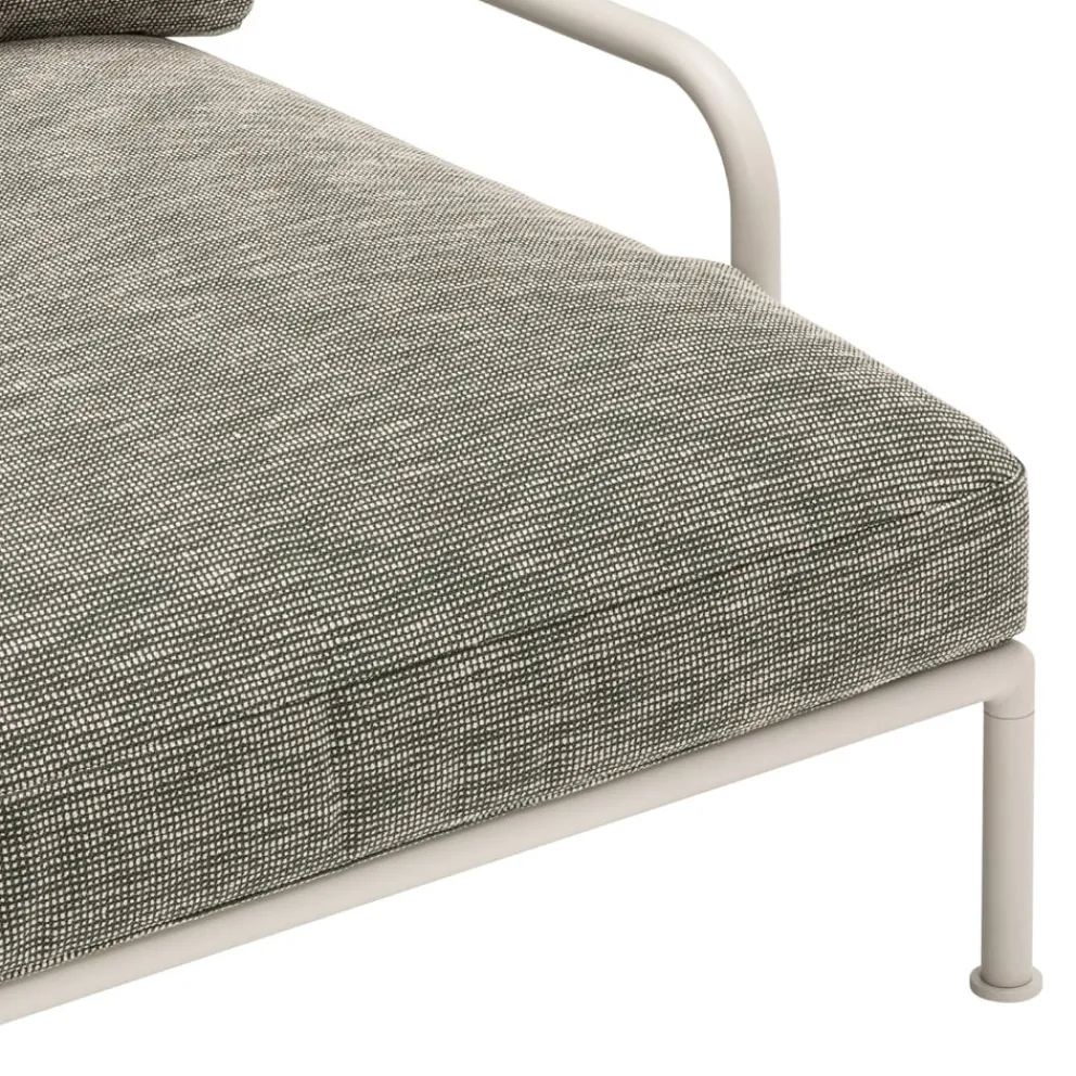 Fast Gartensofa Roè Alluminio 14 grigio polvere, Slow Sunbrella SLSW Alghe Seaweed Outlet