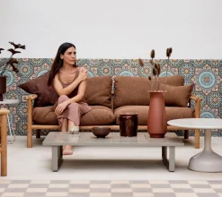 Cane-line Gartensofa Sticks braun, teakfarbig Online