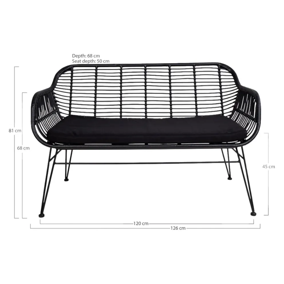 edy&liv Gartensofa Trieste schwarz Online