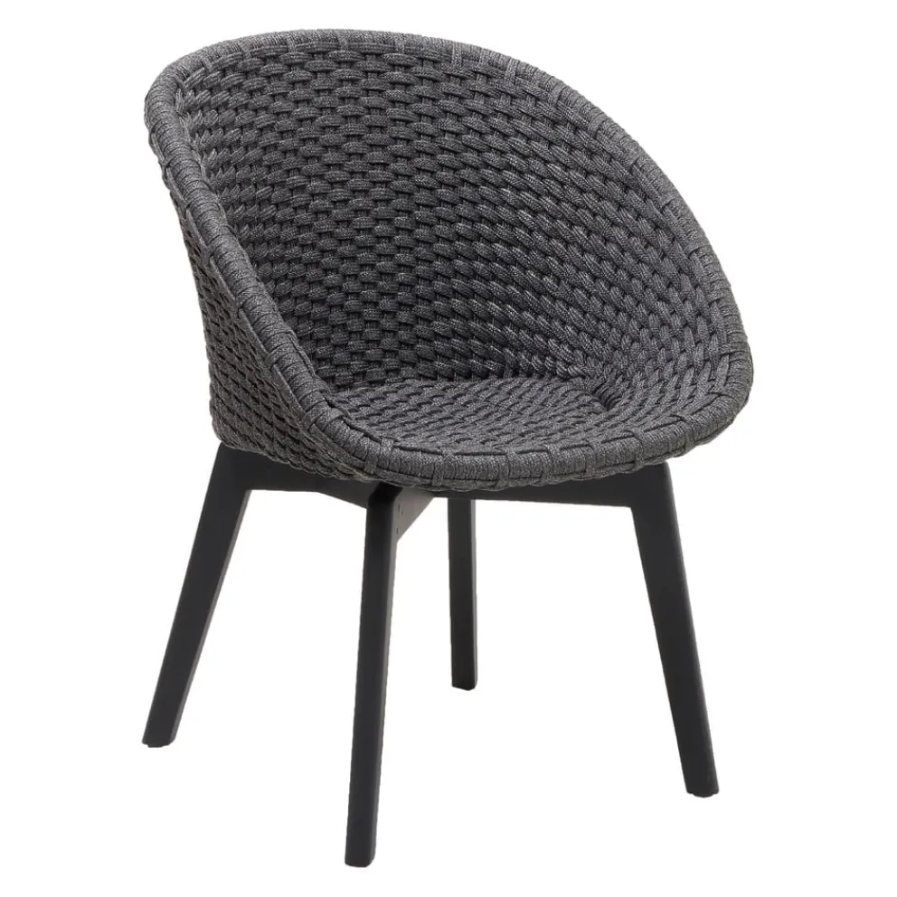 Cane-line Gartenstuhl Peacock Dark grey Outlet