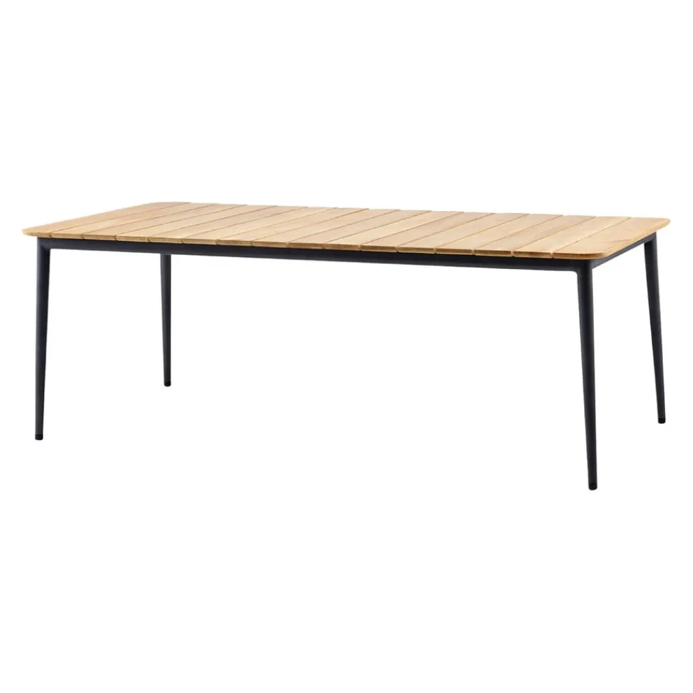 Cane-line Gartentisch Core lava grey, teakfarbig Sale