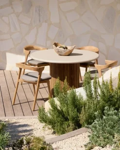 Ethnicraft Gartentisch Roller Max hellgrau Online