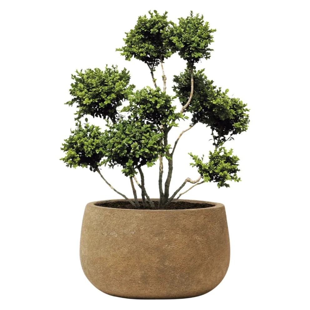 KIRSCHKE Gartentopf Rockline braun New