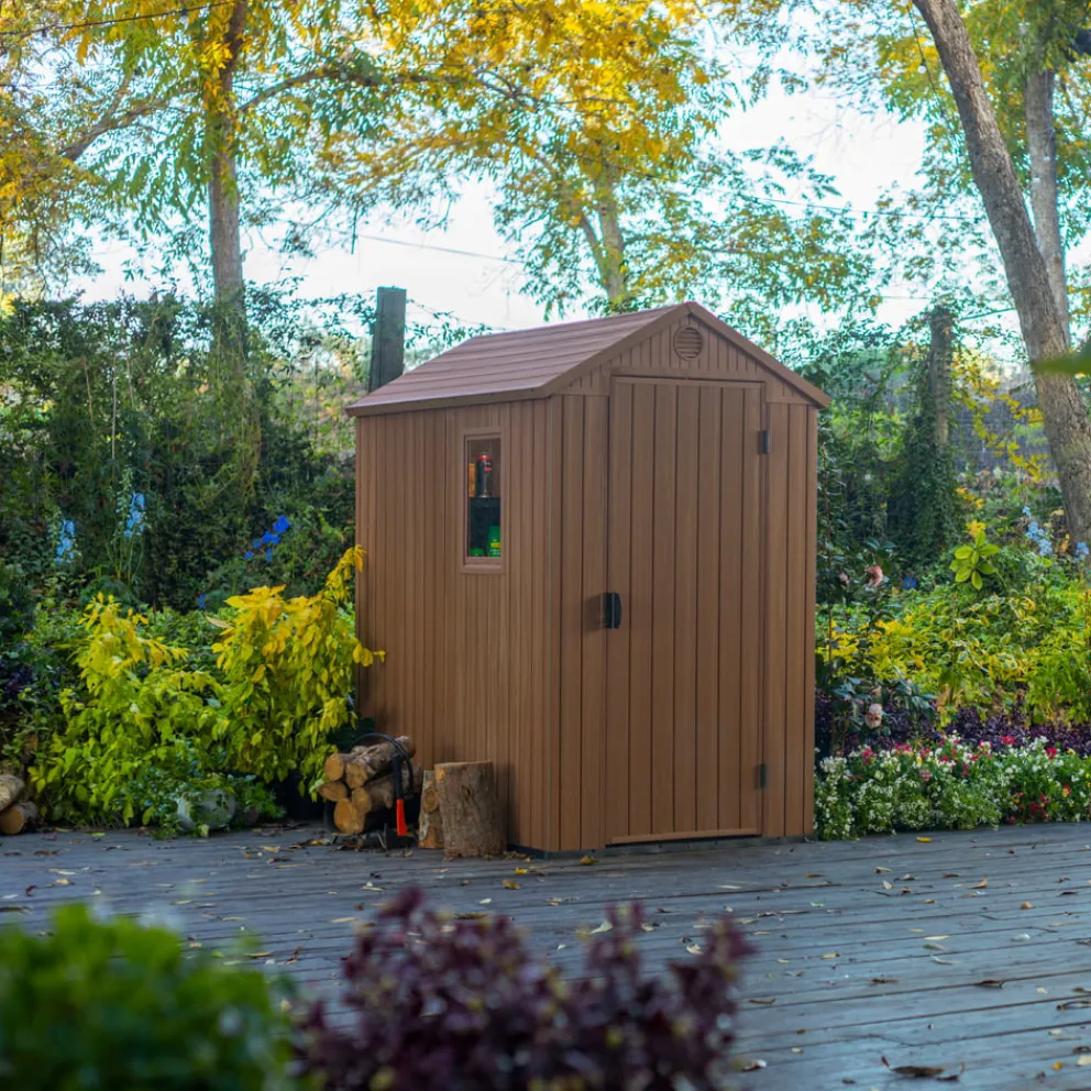 Keter Gerätehaus Darwin 4X6 braun Hot