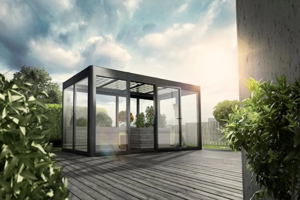 SunElements Gewächshaus Energy 3.2 anthrazit Outlet