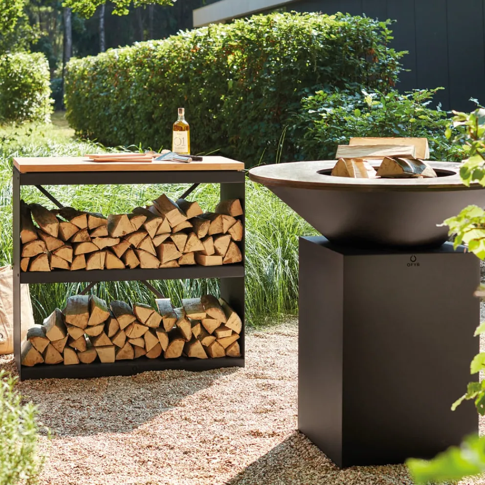 OFYR Grill & Outdoorküche Wood Storage schwarz Best