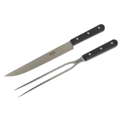 ENO Planchas Grillbesteck Schneidset schwarz, silber Clearance