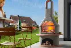 Buschbeck Grillkamin Carmen grau Outlet