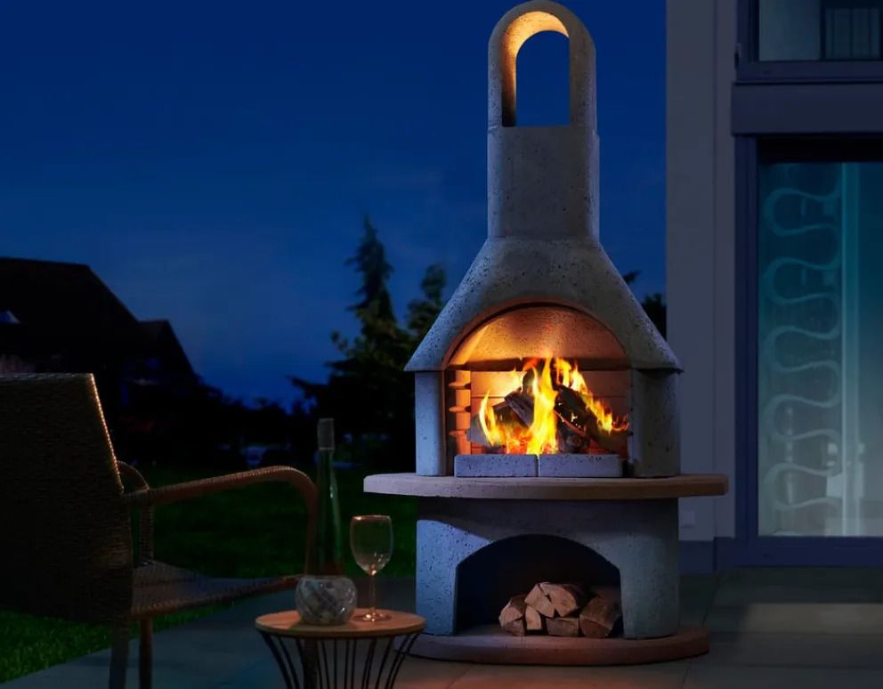 Buschbeck Grillkamin Carmen grau Outlet