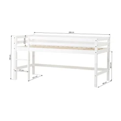 Hoppekids Halbhochbett Lattenrost HS-Luxury weiss Hot