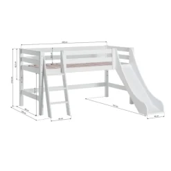 Hoppekids Halbhochbett Lattenrost HS-Luxury weiss Online