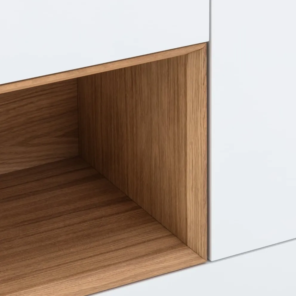 atelier pfister Highboard Amden anthrazit, eichefarbig, weiss Sale