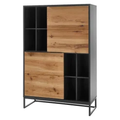 Novel Highboard Asmara anthrazit, eichefarbig Sale