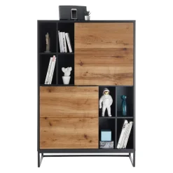 Novel Highboard Asmara anthrazit, eichefarbig Sale