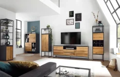 Novel Highboard Asmara anthrazit, eichefarbig Sale