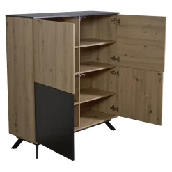 MID.YOU Highboard Eiche Dekor braun Clearance