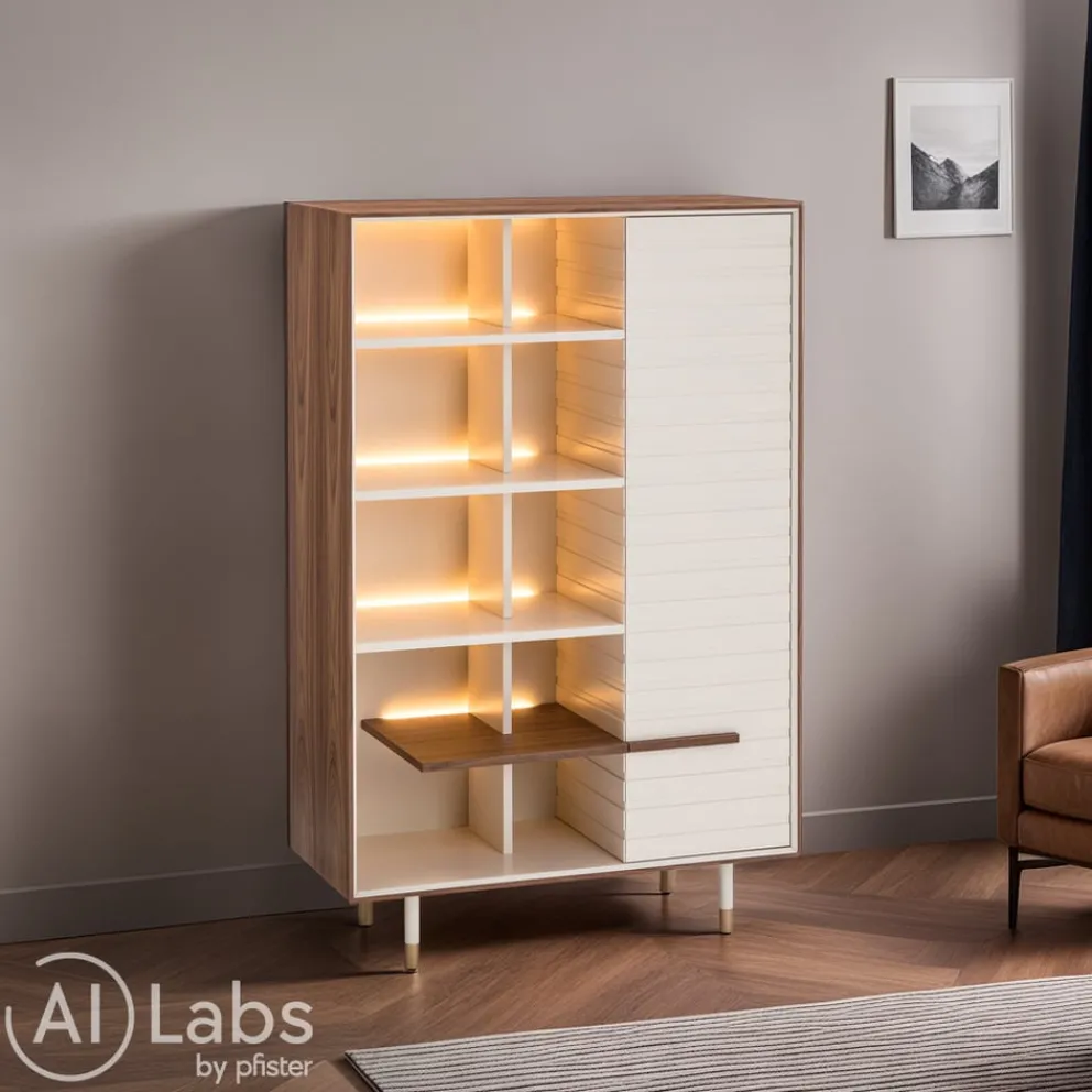 Edition Highboard Eros nussbaumfarbig Discount