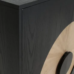 Ambia Home Highboard Frassino eschefarbig, schwarz