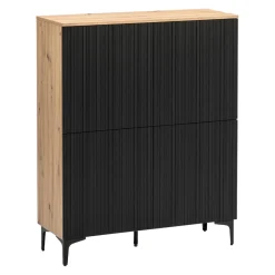 BYYU Highboard Kleo eichefarbig, schwarz Outlet