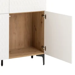 BYYU Highboard Kleo eichefarbig, weiss Hot
