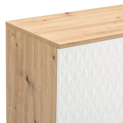 BYYU Highboard Kleo eichefarbig, weiss Hot