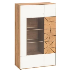 VALNATURA Highboard Lago eichefarbig, weiss Sale