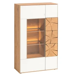 VALNATURA Highboard Lago eichefarbig, weiss Sale