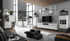 Xora Highboard Lille schwarz, weiss Clearance