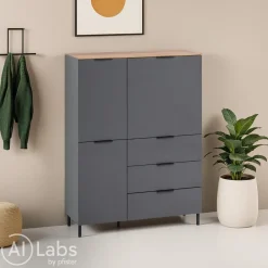 BYYU Highboard Malibu graphit Discount