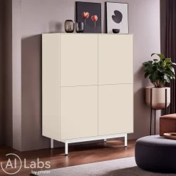 Edition Highboard Malik sandgelb Outlet