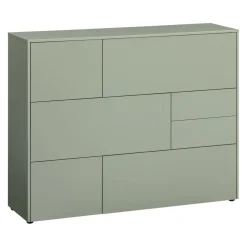 Voleo Highboard Naomi eichefarbig, taupegrün  Sale