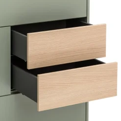 Voleo Highboard Naomi eichefarbig, taupegrün  Sale